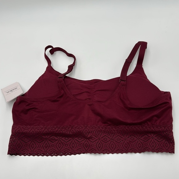 NWT Auden Pullover Bra Burgundy Size M Adjustable Straps - Picture 7 of 8